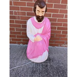 Vintage Christmas Blow Mold Joseph Nativity Figure Praying Empire 28”‎